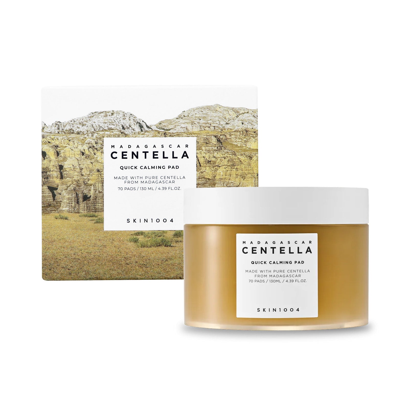 SKIN1004 MADAGASCAR CENTELLA QUICK CALMING PAD Tonisierende Gesichtspads 130 ml 70 Stk.