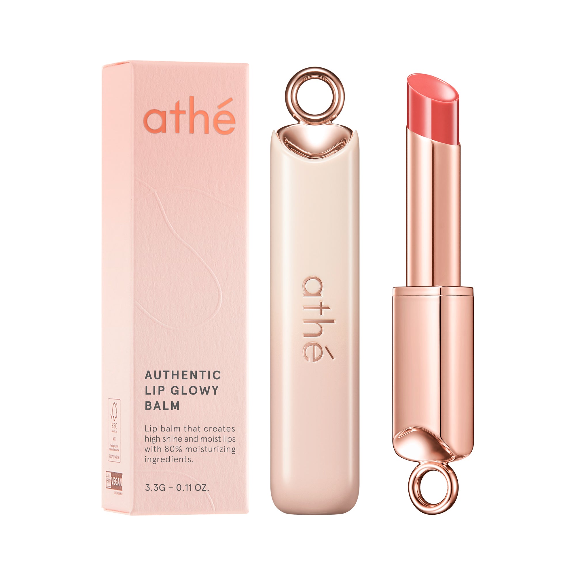 ATHE AUTHENTIC Nawilżający i rozświetlający balsam do ust 3,3 g #4