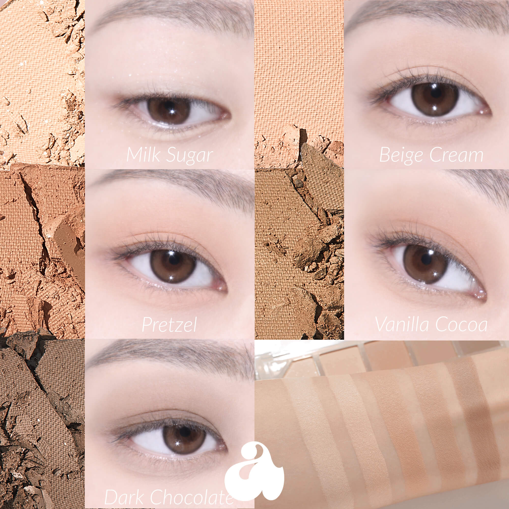 UNLEASHIA MOOD SHOWER Lidschatten- und Highlighter-Palette Nr. 1 Vanilla Shower 4 g #5