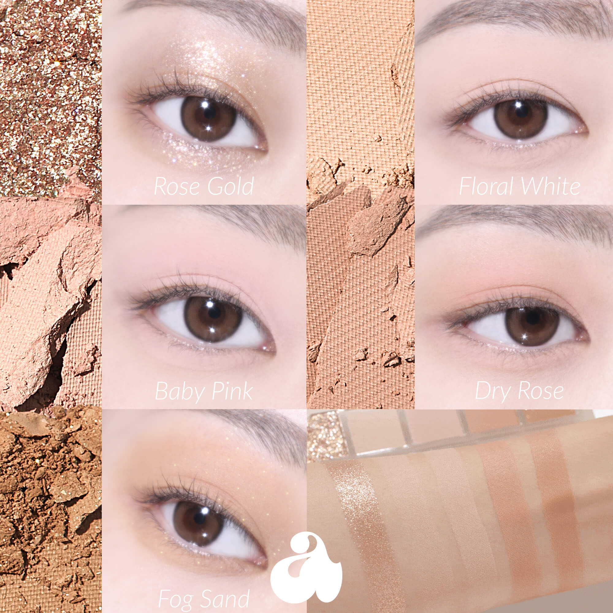 UNLEASHIA MOOD SHOWER Lidschatten- und Highlighter-Palette Nr. 2 Rose Shower 4 g #5