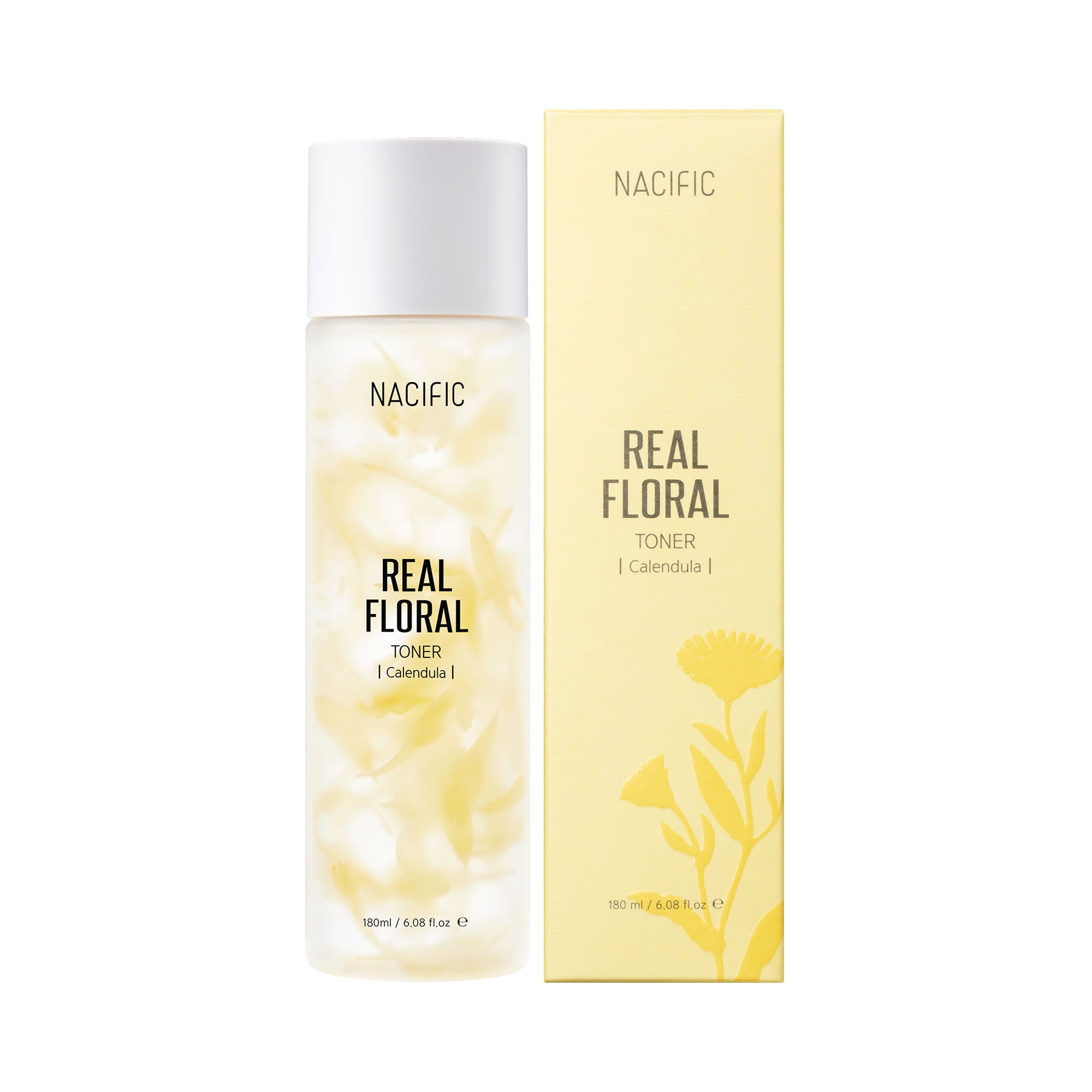 NACIFIC REAL FLORAL Calendula Toner – Feuchtigkeitsspendendes Gesichtswasser mit Ringelblume 180 ml
