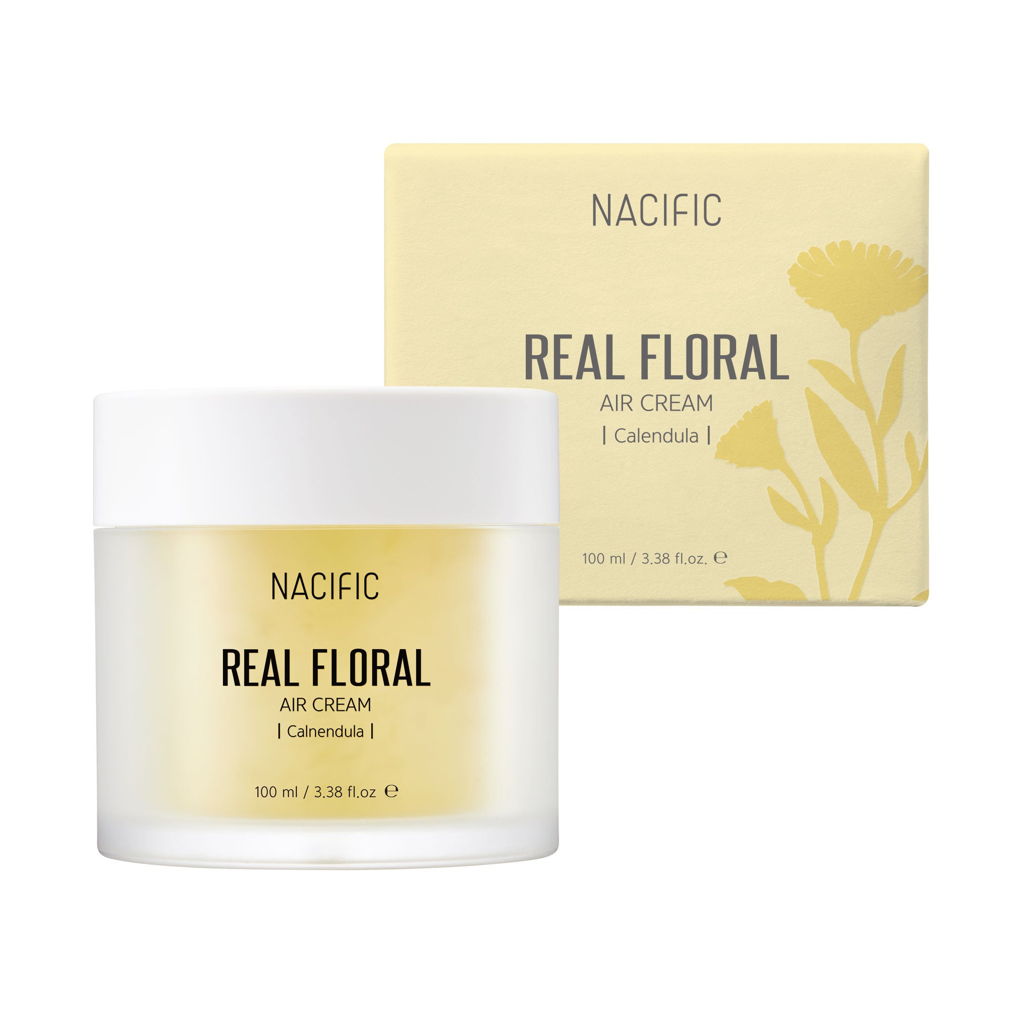 NACIFIC REAL FLORAL CALENDULA AIR CREAM – leichte Gesichtscreme mit Ringelblumenextrakt, 100 ml