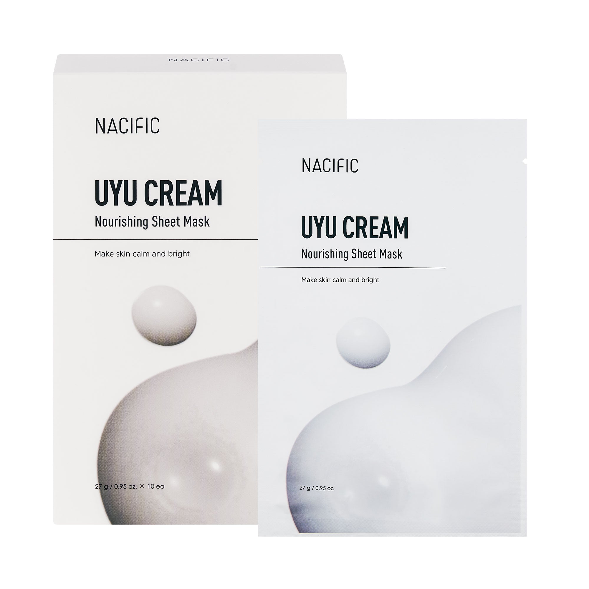 NACIFIC UYU CREME-PFLEGEMASKE Intensiv pflegende Tuchmaske 10×30 g