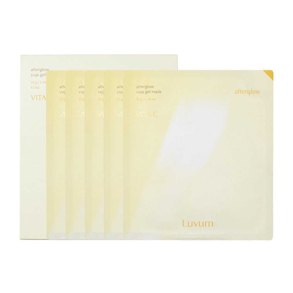LUVUM AFTERGLOW YUJA GEL MASK Masque facial en gel éclairant 5 pcs.