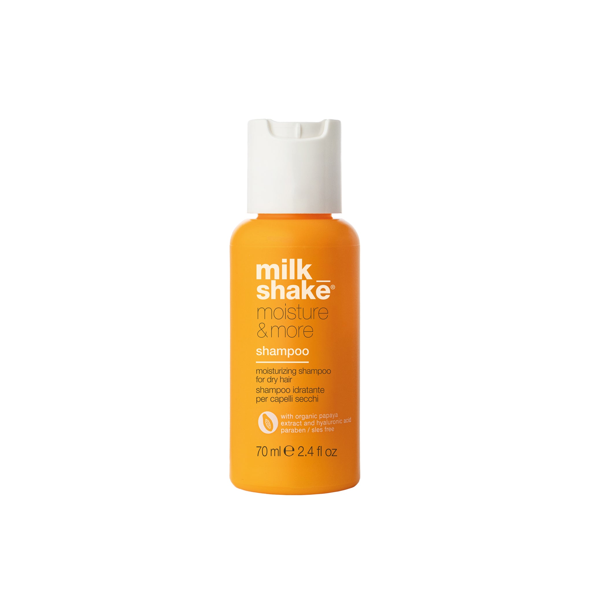 MILK SHAKE MOISTURE & MORE Feuchtigkeitsspendendes Shampoo für trockenes und strapaziertes Haar 70 ml