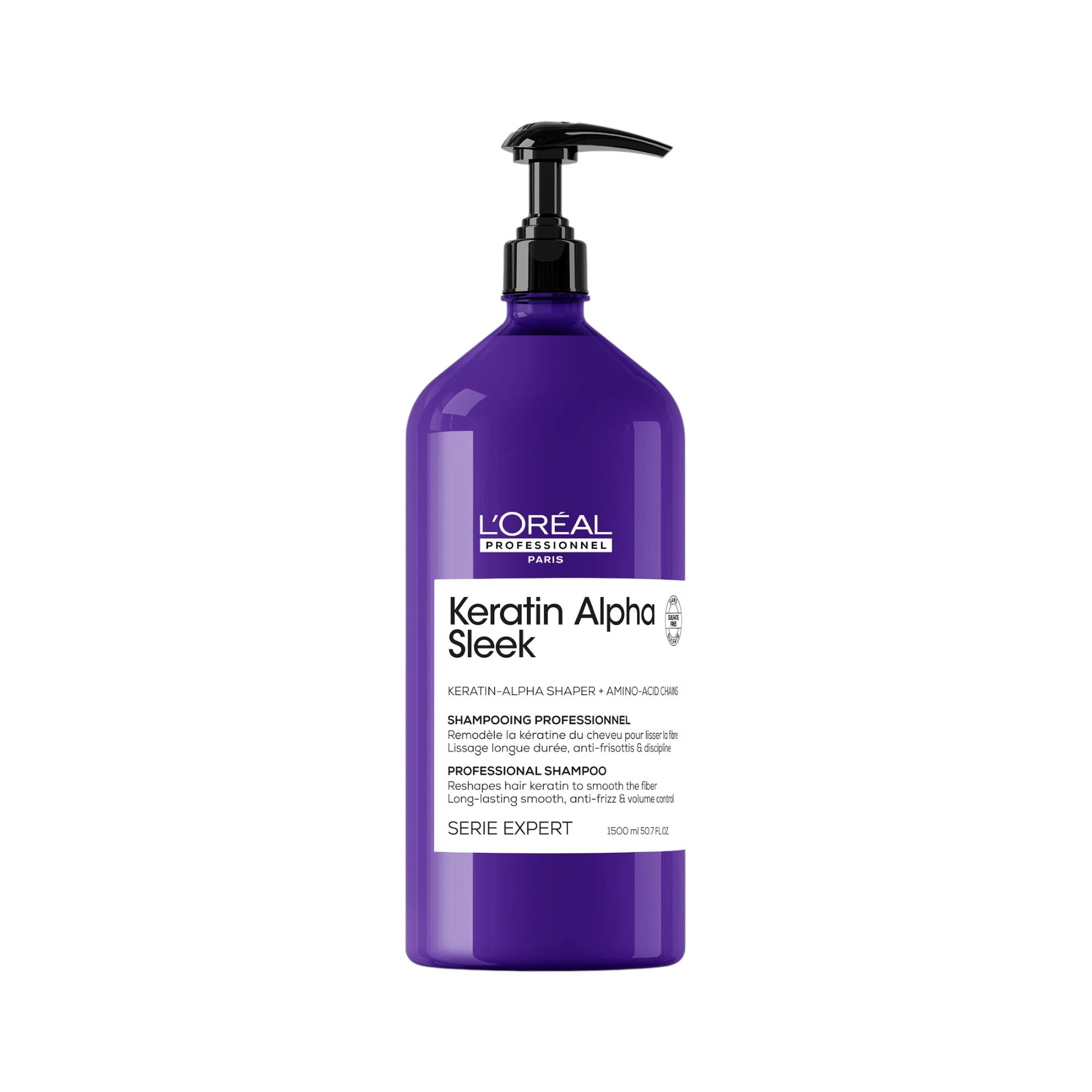 L'OREAL PROFESSIONNEL KERATIN ALPHA SLEEK Uhlazující šampon pro nepoddajné vlasy 1500 ml