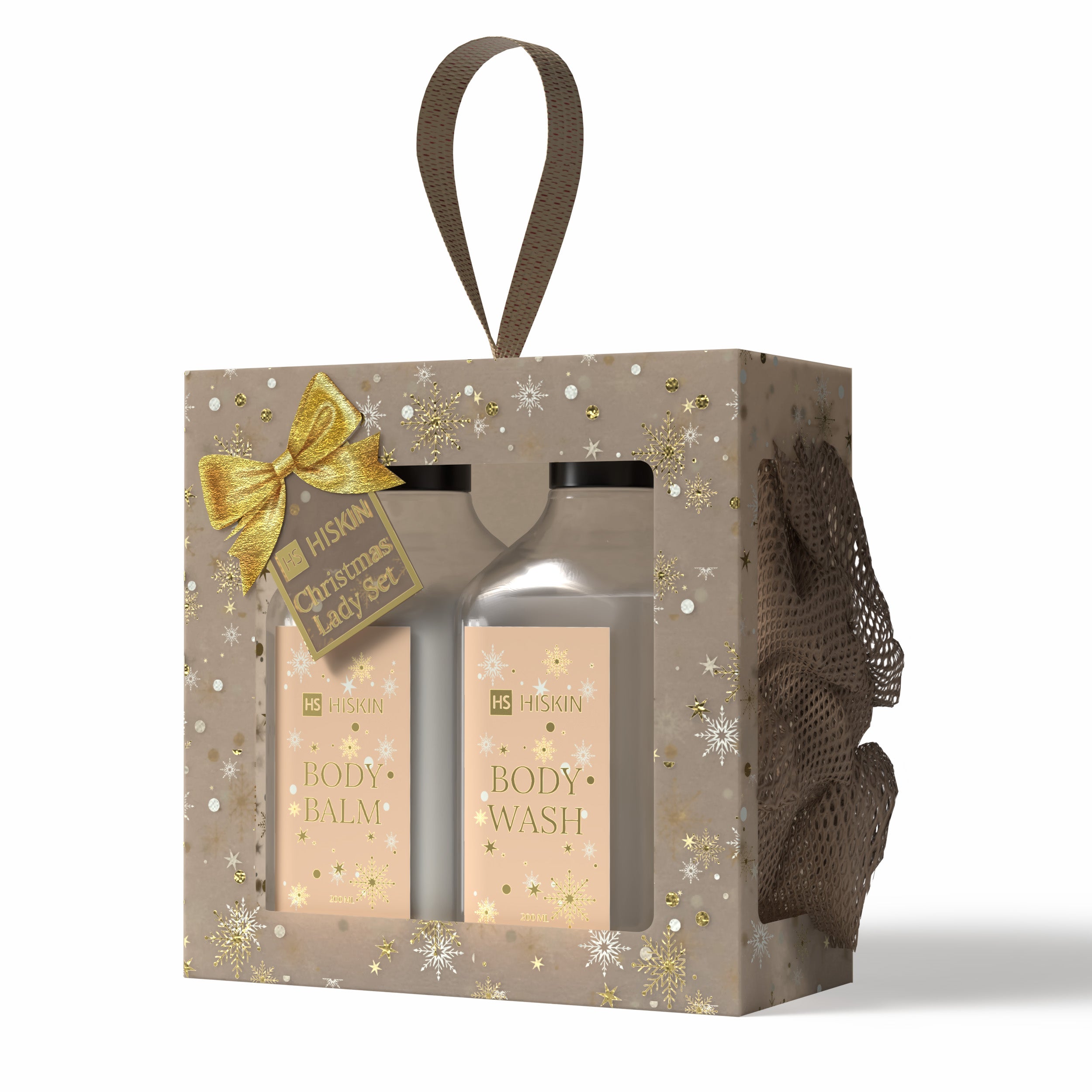 HISKIN CHRISTMAS LADY SET BÉŽOVÁ Dárková sada vánoční kosmetiky