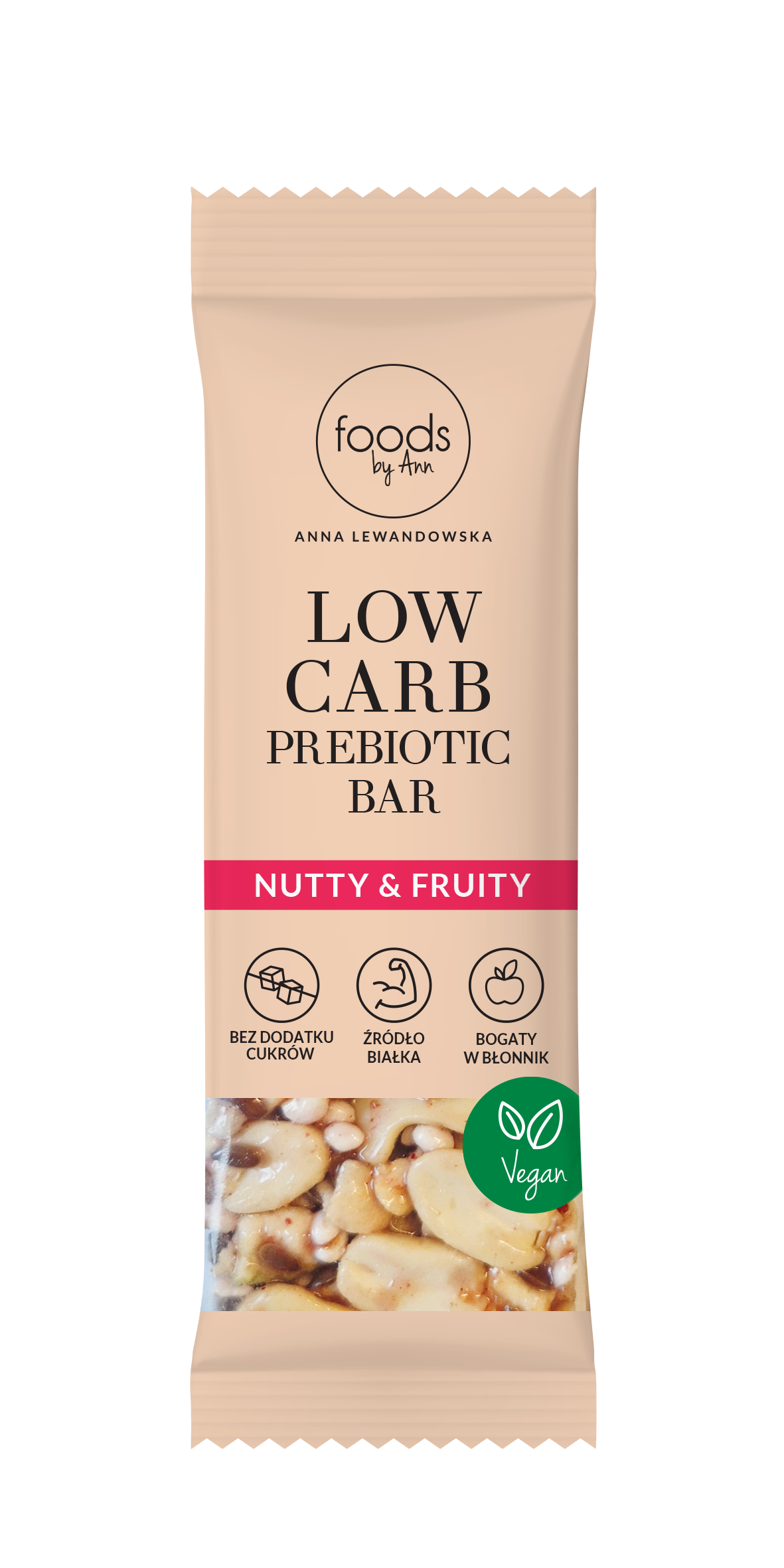 FOODS BY ANN Low-Carb Präbiotischer Riegel mit Nüssen und Früchten 35 g