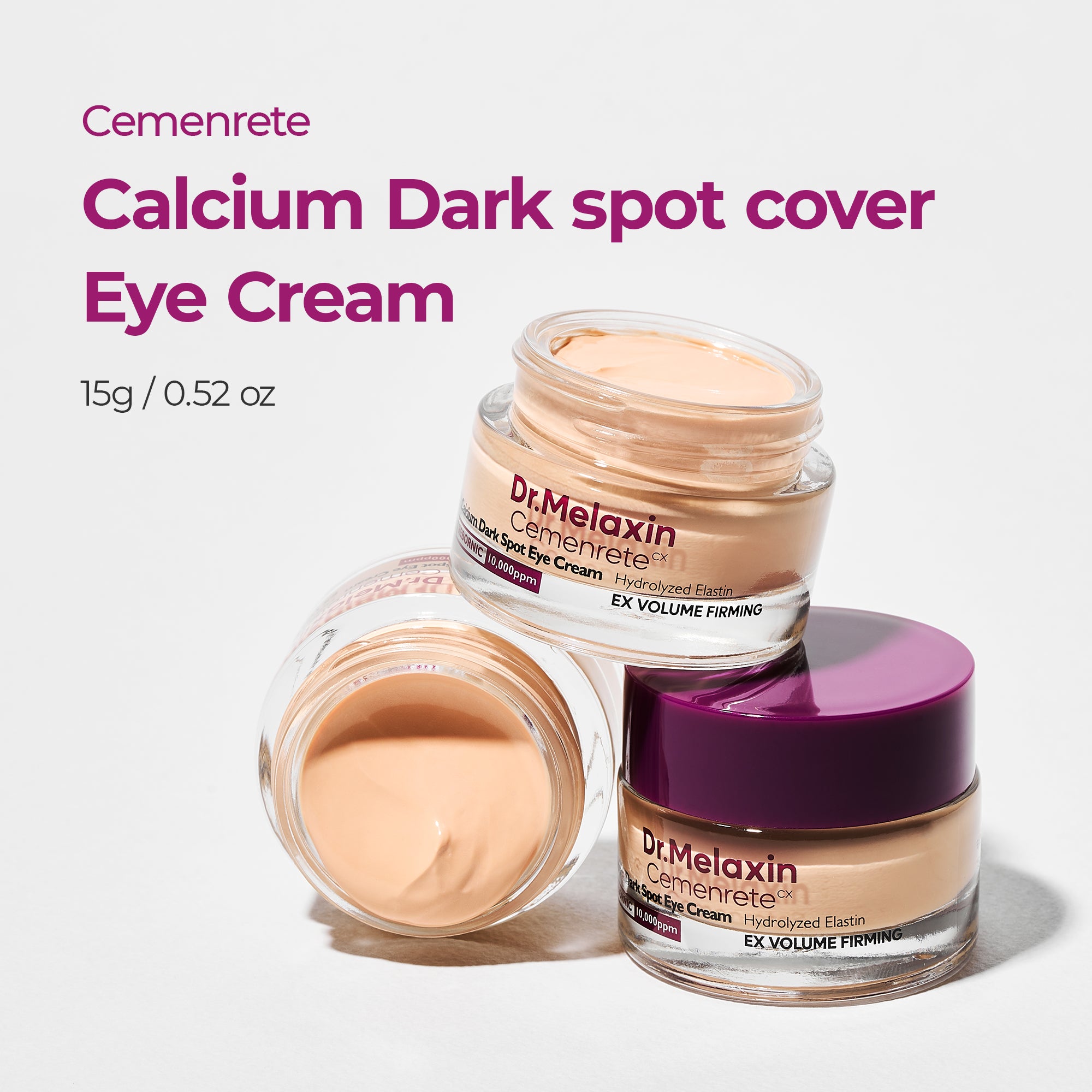 DR.MELAXIN CEMENRETE CALCIUM DARK SPOT EYE CREAM Krem pod oczy rozjaśnienie & ujędrnienie 15 g #4