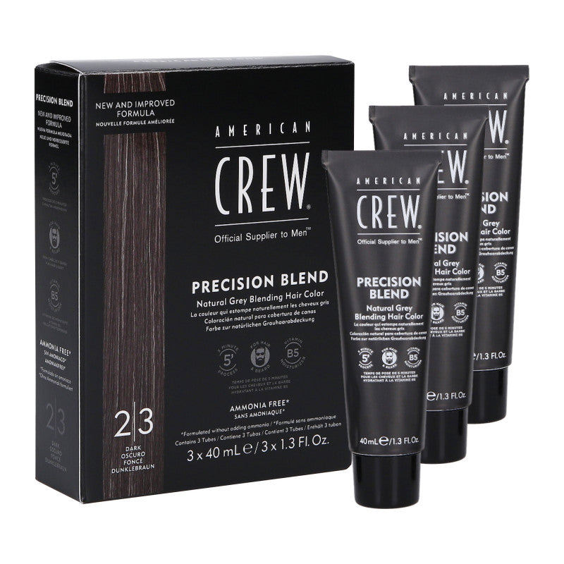 AMERICAN CREW Precision Blend Nuanceur de cheveux blancs Dark (2-3) 3x40ml