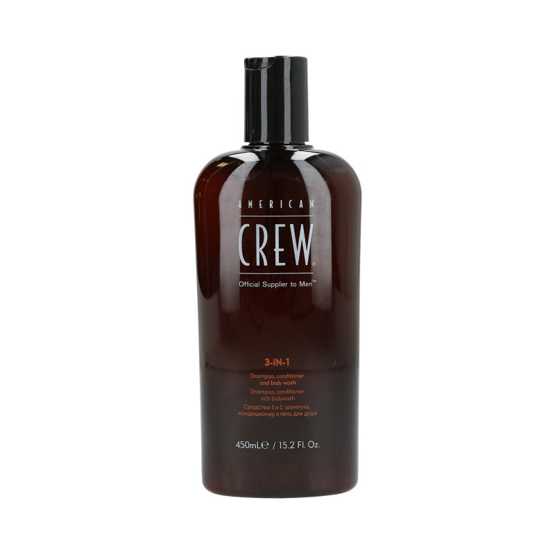AMERICAN CREW Shampooing, revitalisant et gel douche 3en1 450ml
