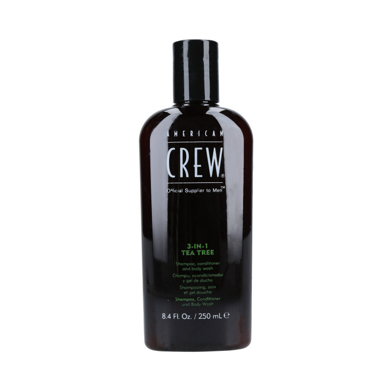 AMERICAN CREW 3-IN-1 TEA TREE Shampooing, soin et gel douche 250ml