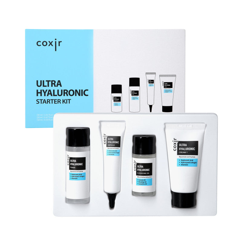 COXIR ULTRA HYALURONIC LINE Set idratante intensivo con acido ialuronico 30 ml + 20 ml + 20 ml + 10 ml