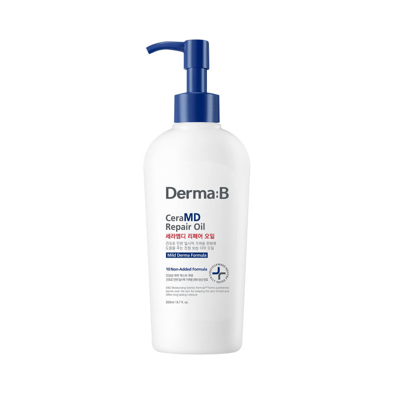 DERMA:B CERAMD Regenerační, hydratační a zklidňující tělový olej 200 ml