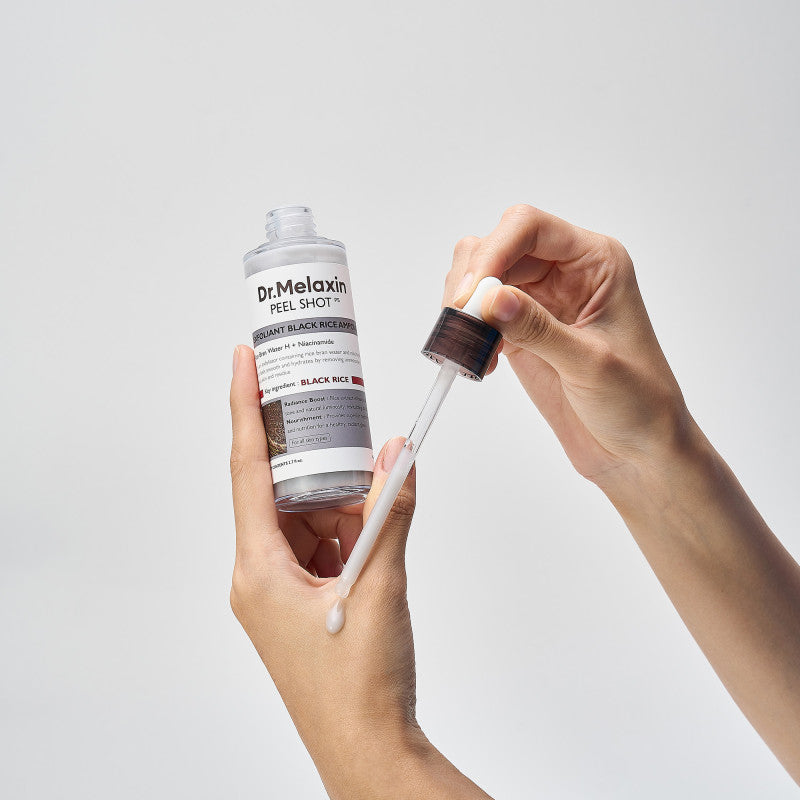 DR.MELAXIN PEEL SHOT LINE Jemně exfoliační ampule s extraktem z černé rýže 80 ml #2