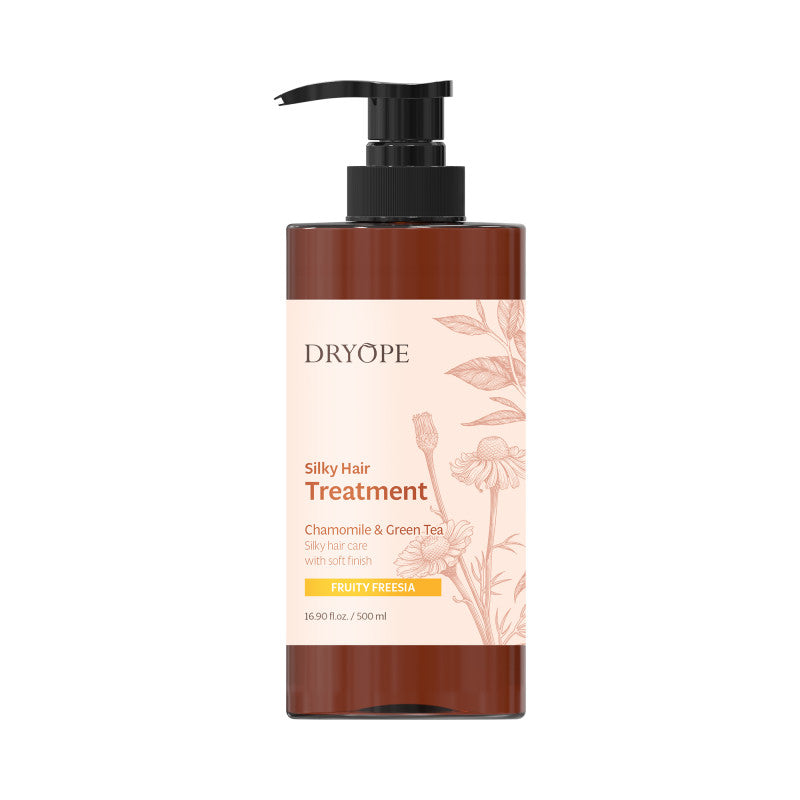 DRYOPE SILKY HAIR TREATMENT Pflegemaske für trockenes und strapaziertes Haar mit dem Duft von Früchten und Freesien 500 ml