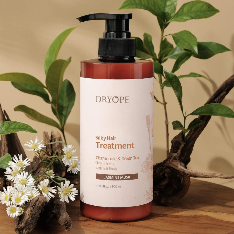 DRYOPE SILKY HAIR TREATMENT Odżywcza maska do włosów suchych i zniszczonych o zapachu piżma i jaśminu 500 ml #3