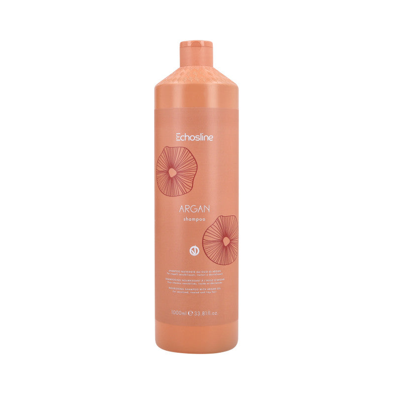 ECHOSLINE ARGAN NOURISHING Shampoing vegan à l'argan pour cheveux secs 1000ml
