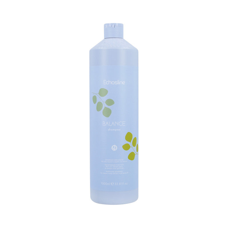 ECHOSLINE BALANCE PURIFICANTE Veganes Reinigungsshampoo für Haare mit Schuppen, 1000 ml