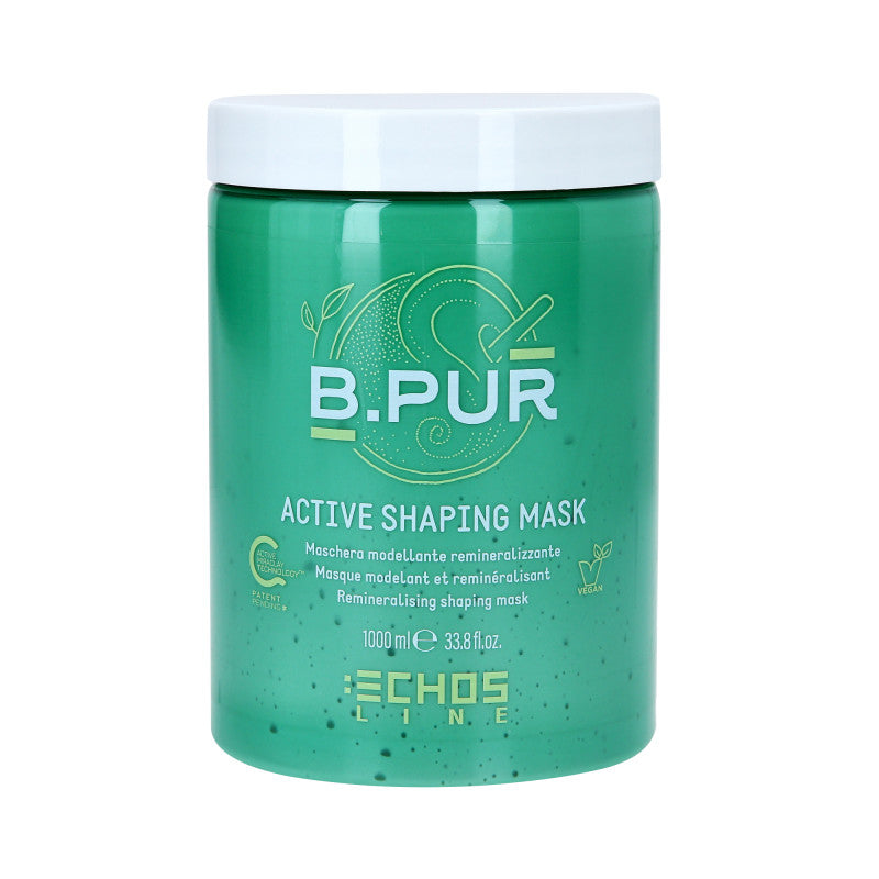 ECHOSLINE B.PUR Maschera modellante remineralizzante per capelli ribelli e senza volume 1000ml
