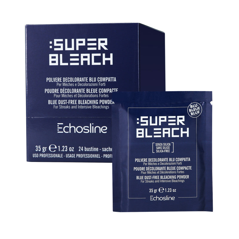 ECHOSLINE DE-COLOR BLUE Polvere schiarente senza ammoniaca, bustine 24x35 g