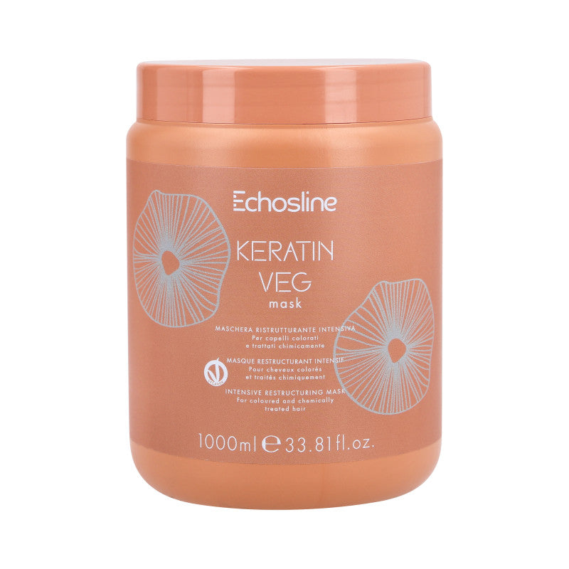 ECHOSLINE KERATIN VEG MASK Masque capillaire restructurant vegan à la kératine 1000ml