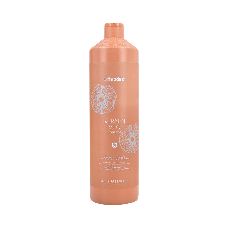 ECHOSLINE KERATIN VEG Shampoing reconstructeur vegan à la kératine 1000ml