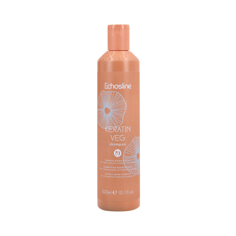 ECHOSLINE KERATIN VEG Shampoing reconstructeur vegan à la kératine 300ml
