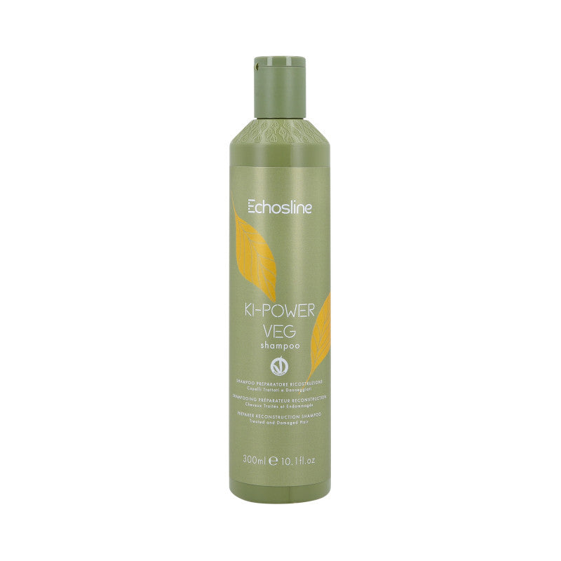 ECHOSLINE KI-POWER VEG Shampoing Vegan scellant et reconstructeur pour cheveux abîmés 300ml