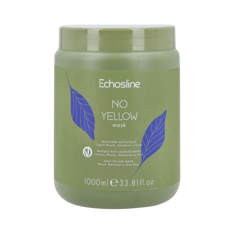 ECHOSLINE NO YELLOW Masque pour cheveux blonds neutralisant les tons jaunes 1000ml