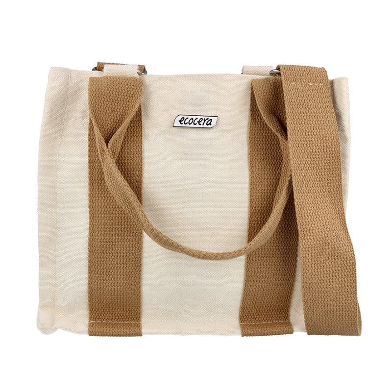 ECOCERA Borsa in tessuto con spilla in metallo