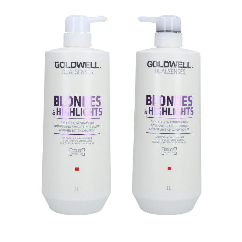 GOLDWELL DUALSENSES BLONDES&HIGHLIGHTS Set šampon 1000ml + kondicionér 1000ml