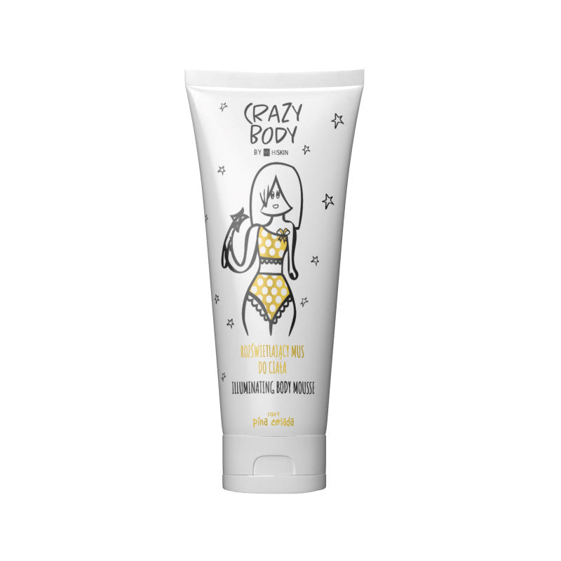 HISKIN CRAZY BODY Rozświetlający mus do ciała Pina Colada 250 ml