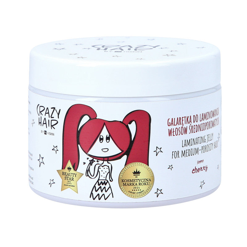 HISKIN CRAZY HAIR JELLY CHERRY Jelly pro laminování středně porézních vlasů 300 ml