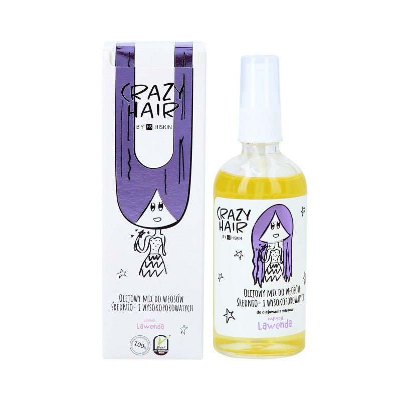 HISKIN CRAZY HAIR olej pro středně a vysoce porézní vlasy s vůní levandule 100 ml