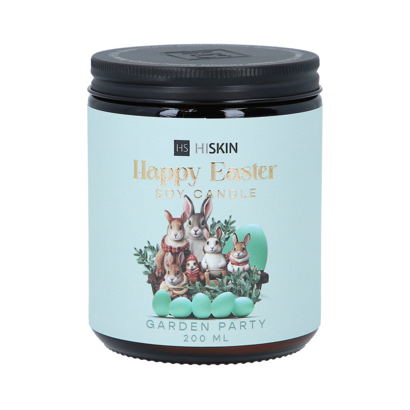 HISKIN HOME HAPPY EASTER Sojová svíčka s vůní Garden Party 200ml