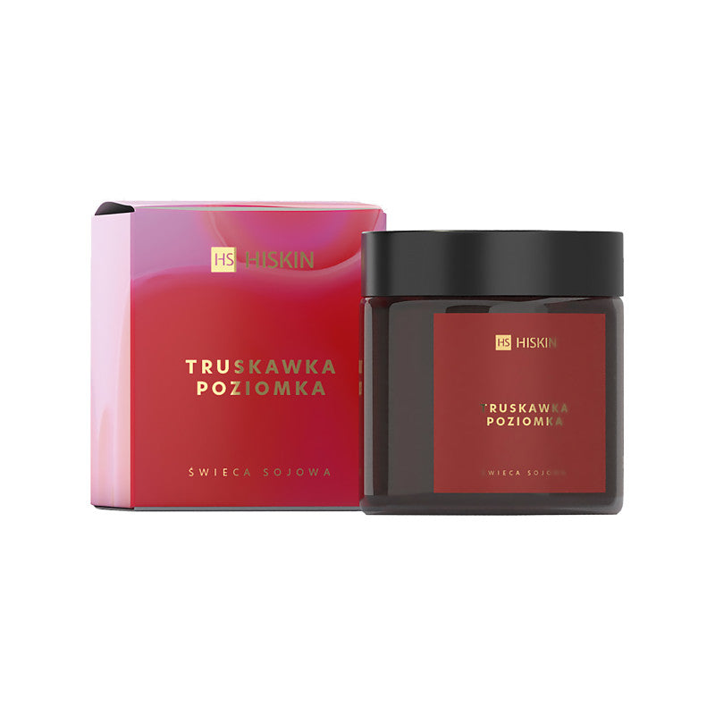 HISKIN HOME Candela di soia profumata alla fragola e fragolina di bosco 100 ml