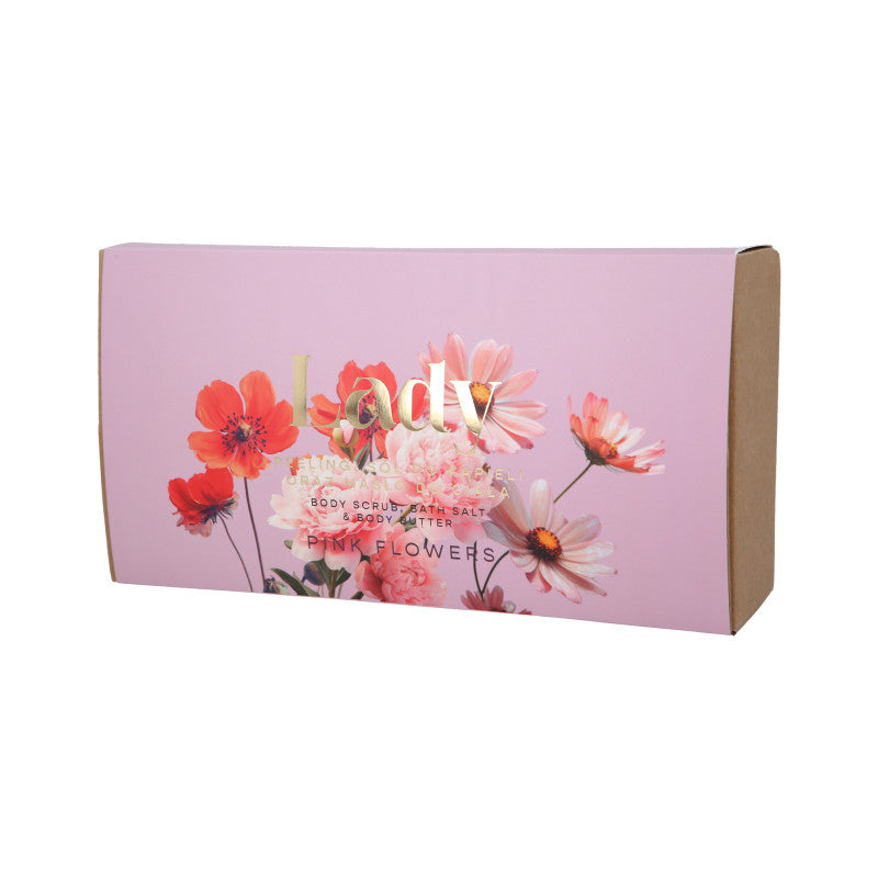 HISKIN LADY PEONY Coffret pour femme Sel de bain + Gommage corps + Beurre corps Pink Blooms 3x200ml #2