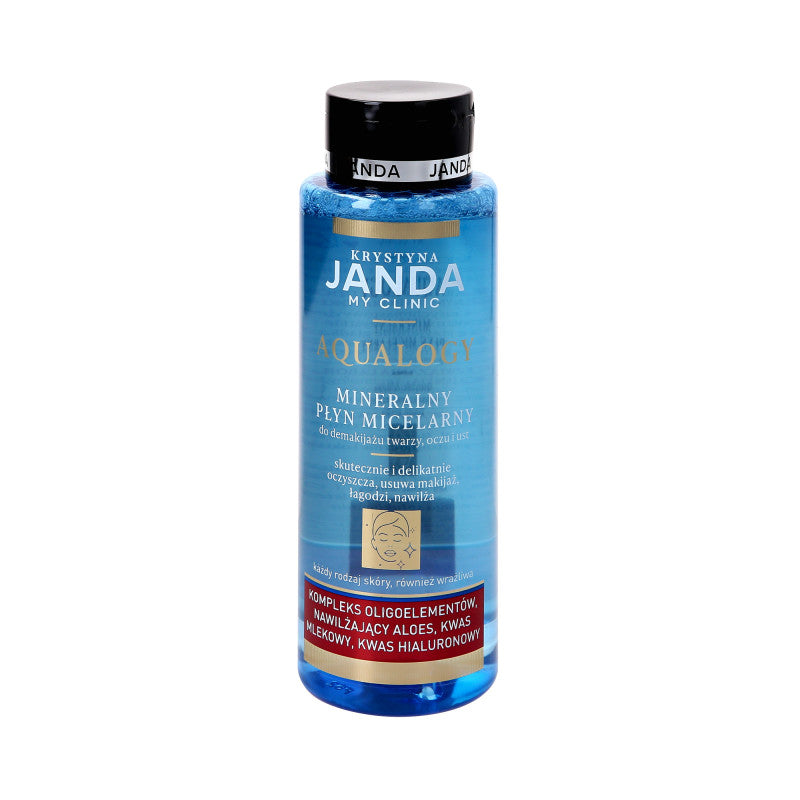 JANDA MY CLINIC AQUALOGY Fluido micellare minerale per rimuovere il trucco da viso, occhi e labbra 400 ml