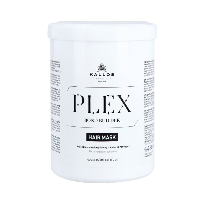 KALLOS PLEX BOND BUILDER Haarmaske mit Pflanzenprotein und Peptidkomplex 1000ml