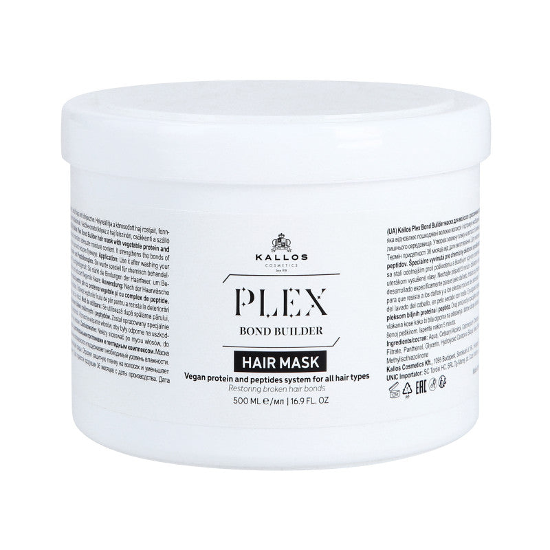 KALLOS PLEX BOND BUILDER Haarmaske mit Pflanzenprotein und Peptidkomplex 500ml