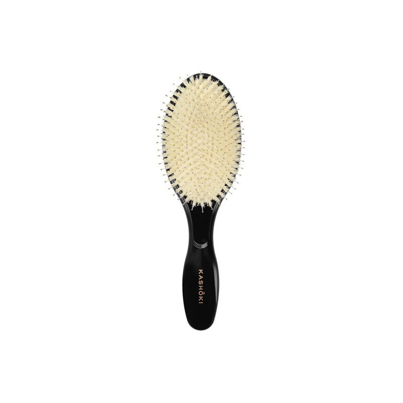 Kashōki Smooth White Detangler Brosse Démêlante Ovale Large avec Poils de Sanglier Blancs