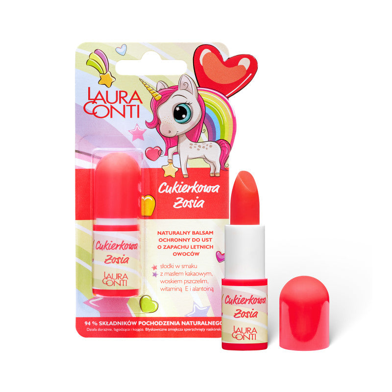 LAURA CONTI Balsamo labbra naturale al profumo di frutti estivi Cukierkowa Zosia 3,8 g
