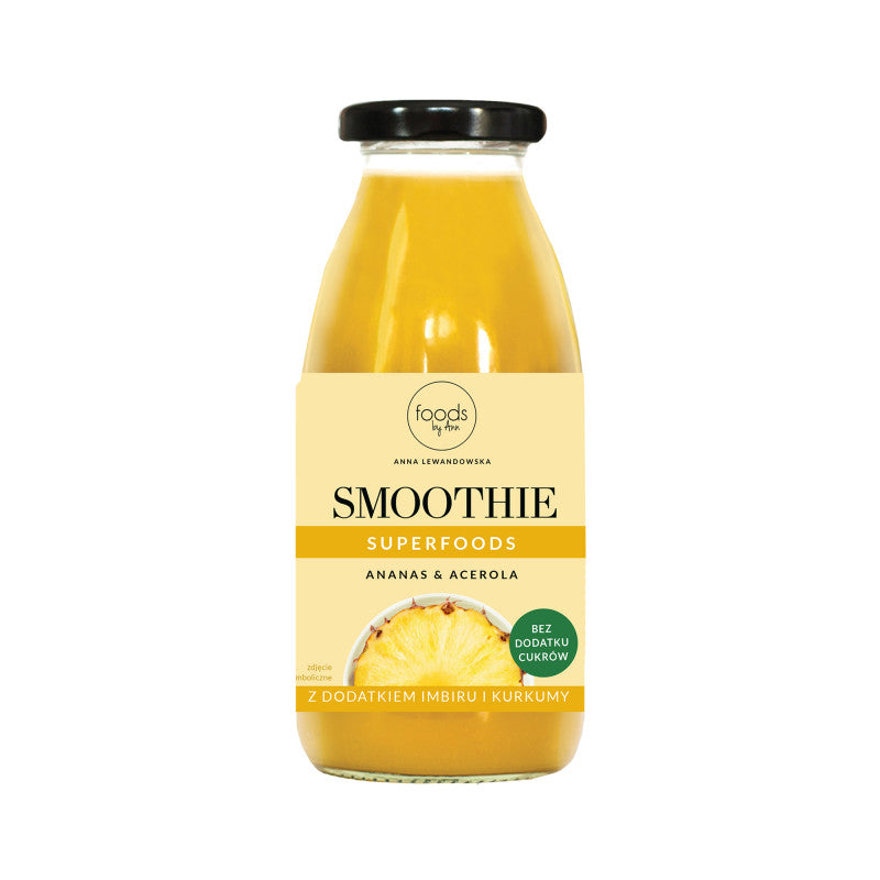 FOODS BY ANN SMOOTHIE Přírodní ovocný koktejl, Ananas & Acerola 250 ml
