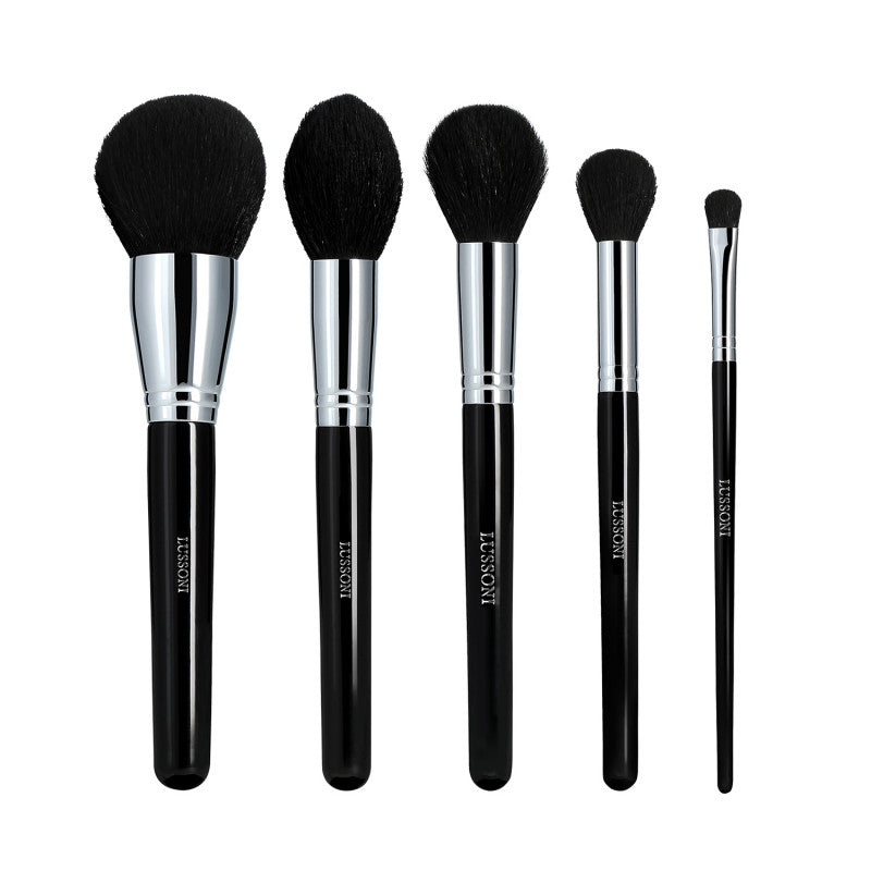 LUSSONI Makeup Essentials - 5 Pezzi Set Pennelli Makeup Professionale