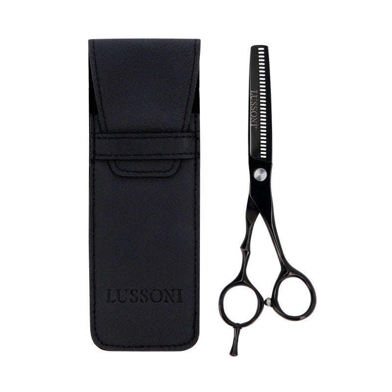 LUSSONI ECLIPSE SERIES Ciseaux à effiler professionnels de coiffure (noir) 6″ + étui