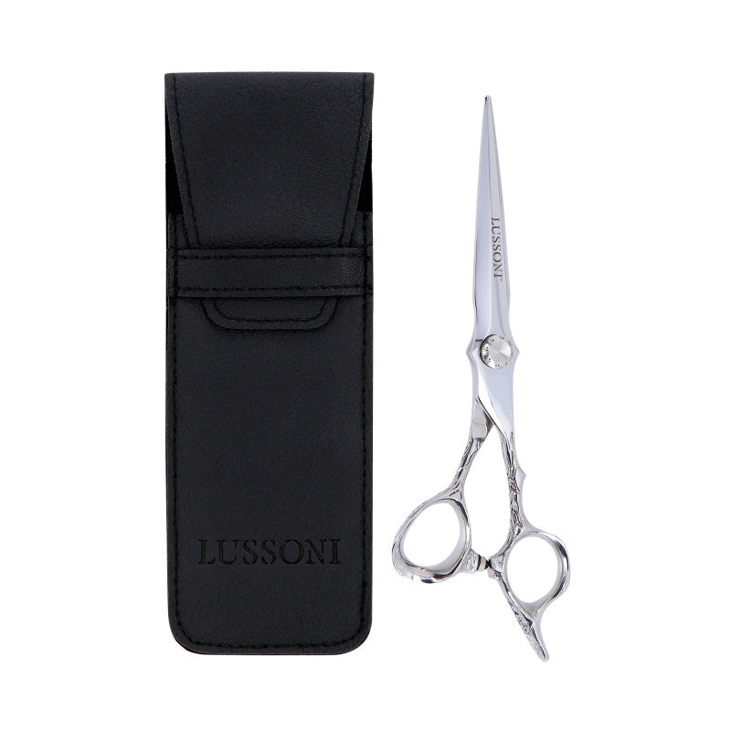 LUSSONI STELLAR SERIES Ciseaux de coupe professionnels (argent) 6″ + étui