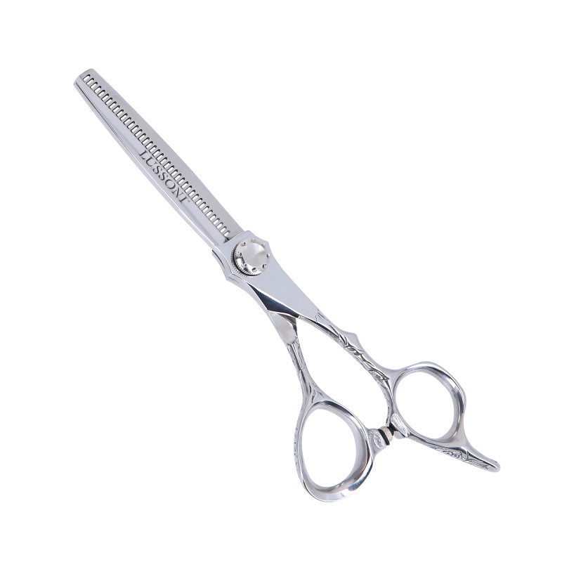 LUSSONI STELLAR SERIES (argent) Ciseaux de coiffure professionnels : ciseaux à effiler 6″, ciseaux de coupe 5.5″  + étui #3