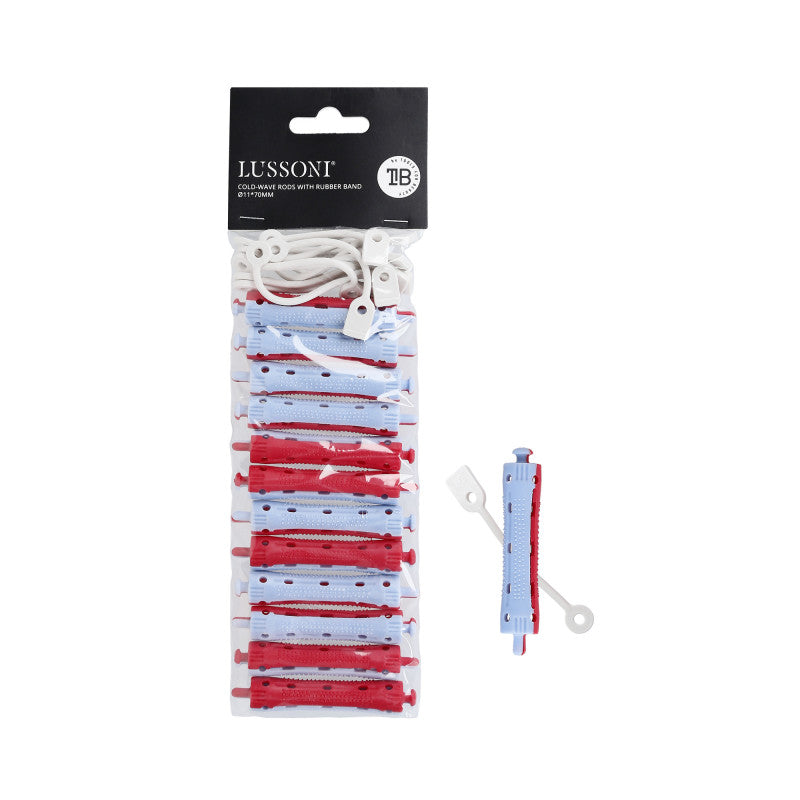 LUSSONI Wałki do trwałej ondulacji na zimno, 11x70mm, 12 szt.