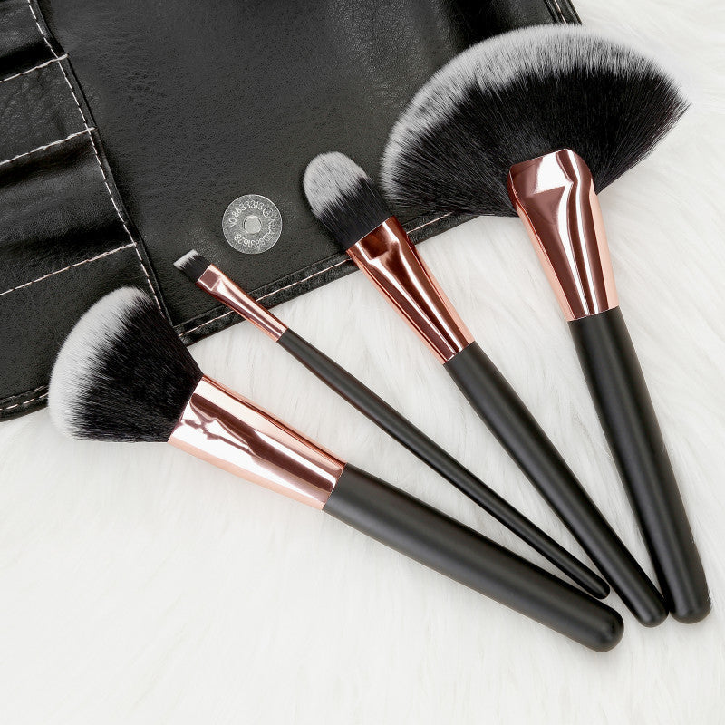 MIMO 24 Stück Make-up Pinsel Set, Schwarz #3